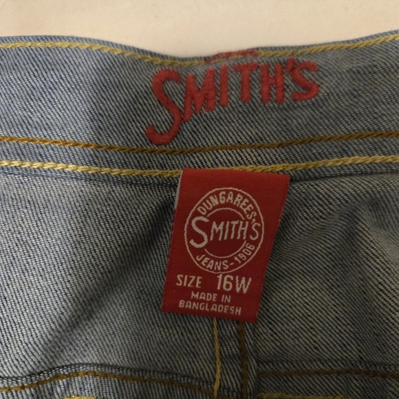 Smith's Dungaree Crop Jean Size 16W 17.5in Inseam Denim - Picture 2 of 11